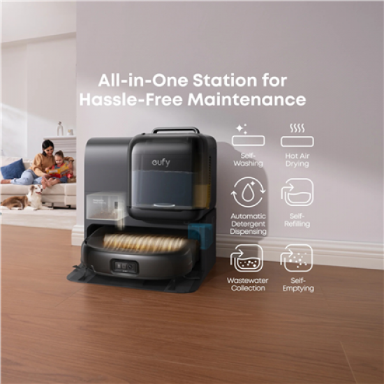 Anker Eufy Robot Vacuum Cleaner | Omni E25 | Wet&Dry | Operating time (max) 180 min | Dust capacity 3 L | 20000 Pa | Black