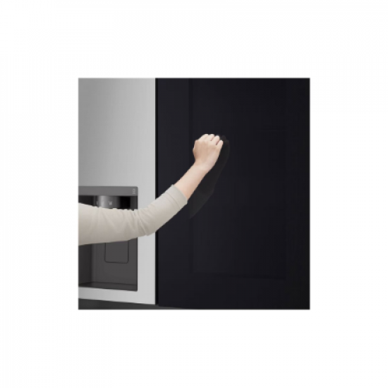 LG Refrigerator | GSGV81PYLL | Energy efficiency class E | Free standing | Side by side | Height 179 cm | Fridge net capacity 416 L | Freezer net capacity 219 L | Display | 36 dB | Silver