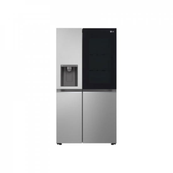 LG Refrigerator | GSGV81PYLL | Energy efficiency class E | Free standing | Side by side | Height 179 cm | Fridge net capacity 416 L | Freezer net capacity 219 L | Display | 36 dB | Silver