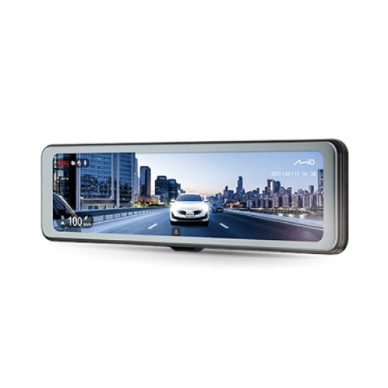Mio MiVue R860WD, Dash Cam | GPS | Wi-Fi | Front and rear cams synchronized for recording with an unobstructed view; 11.26