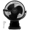 Adler Rechargeable Clip-on Desk Fan | AD 7342 | Table Fan | Black | Diameter 15.5 cm | Number of speeds 3 | Oscillation | 5 W