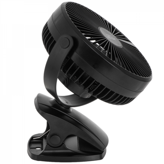 Adler Rechargeable Clip-on Desk Fan | AD 7342 | Table Fan | Black | Diameter 15.5 cm | Number of speeds 3 | Oscillation | 5 W