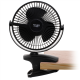 Adler Rechargeable Clip-on Desk Fan | AD 7342 | Table Fan | Black | Diameter 15.5 cm | Number of speeds 3 | Oscillation | 5 W