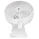 Adler Rechargeable Clip-on Desk Fan | AD 7342 | Table Fan | White | Diameter 15.5 cm | Number of speeds 3 | Oscillation | 5 W