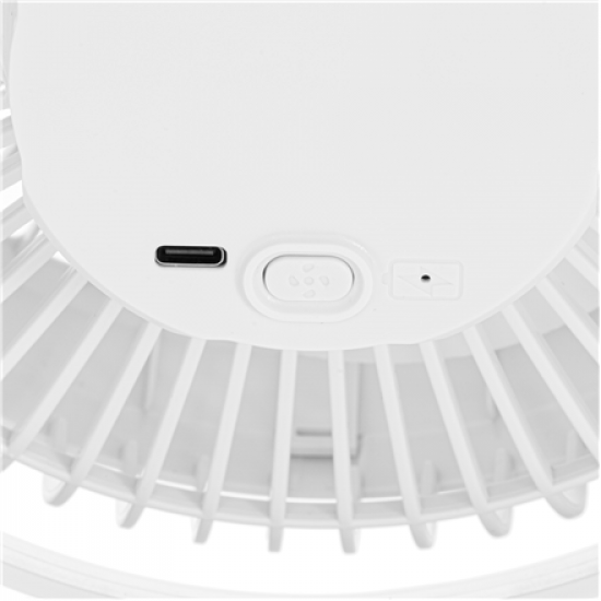 Adler Rechargeable Clip-on Desk Fan | AD 7342 | Table Fan | White | Diameter 15.5 cm | Number of speeds 3 | Oscillation | 5 W