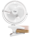 Adler Rechargeable Clip-on Desk Fan | AD 7342 | Table Fan | White | Diameter 15.5 cm | Number of speeds 3 | Oscillation | 5 W