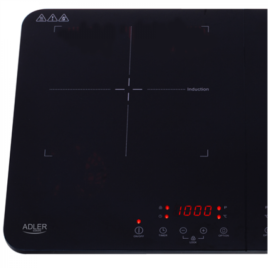 AD 6516 | Adler Cooker | Touch controls | Number of burners/cooking zones 2 | Induction | Black