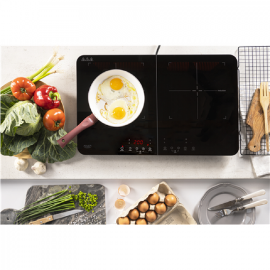 AD 6516 | Adler Cooker | Touch controls | Number of burners/cooking zones 2 | Induction | Black