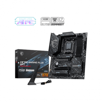 MSI X870E GAMING PLUS WIFI | Processor family AMD | Processor socket AM5 | DDR5 UDIMM | Supported hard disk drive interfaces SATA, M.2 | Number of SATA connectors 4
