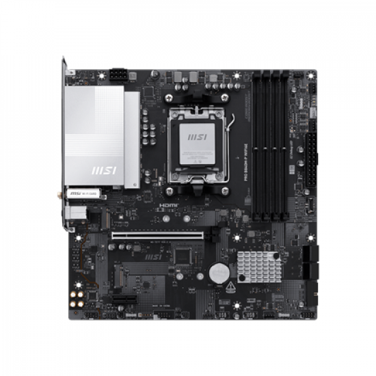 MSI PRO B840M-P WIFI6E | Processor family AMD | Processor socket AM5 | DDR5 | Supported hard disk drive interfaces SATA, M.2 | Number of SATA connectors 4