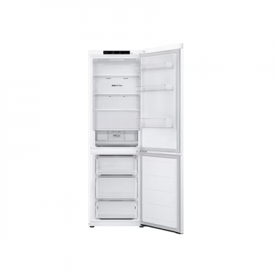 LG Refrigerator | GBV21L0ESW | Energy efficiency class E | Free standing | Combi | Height 186 cm | No Frost system | Fridge net capacity 234 L | Freezer net capacity 110 L | Display | 35 dB | White