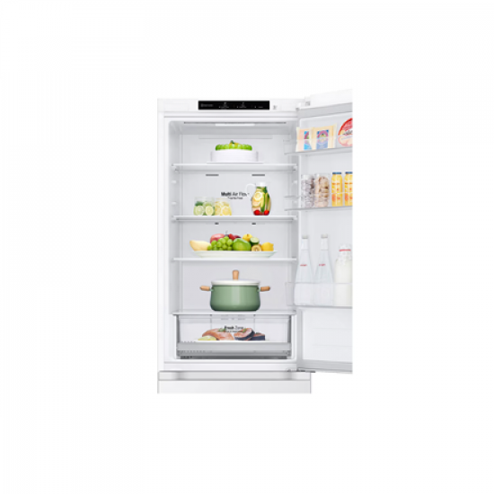 LG Refrigerator | GBV21L0ESW | Energy efficiency class E | Free standing | Combi | Height 186 cm | No Frost system | Fridge net capacity 234 L | Freezer net capacity 110 L | Display | 35 dB | White