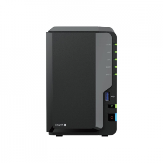 Synology DiskStation | DS225+ | Intel Celeron | J4125 | 2 GB | DDR4 | Black