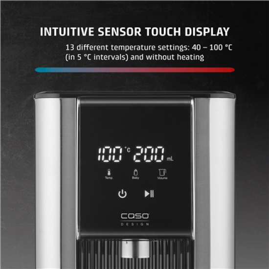 Caso Turbo hot water dispenser | HW 620 | Water Dispenser | 2600 W | 2.5 L | Plastic/Stainless Steel | Black/Stainless Steel