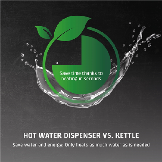 Caso Turbo hot water dispenser | HW 620 | Water Dispenser | 2600 W | 2.5 L | Plastic/Stainless Steel | Black/Stainless Steel