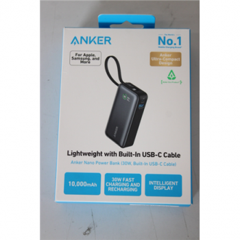 SALE OUT. Anker 545 Nano Power Bank | A1259G11 | 10000 mAh | Black | DEMO