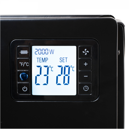 Camry Fan Heater with Remote Control | CR 7739 | Convection Heater | 2000 W | Number of power levels 3 (750W/1250W/2000W) | Black