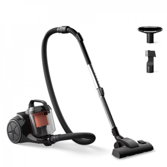 Philips | Vacuum cleaner | XB1142/10 1000 series | Bagless | Power 800 W | Dust capacity 1.3 L | Rich black/Coral moody