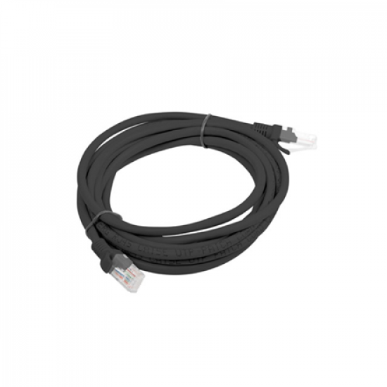 Lanberg | Patchcord CAT.5E UTP Fluke Passed | PCU5-10CC-0300-BK | 3 m | Black