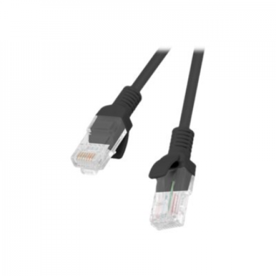 Lanberg | Patch cable - CAT 6 | RJ-45 - male | RJ-45 - male | 1 m | Black | RAL 9004