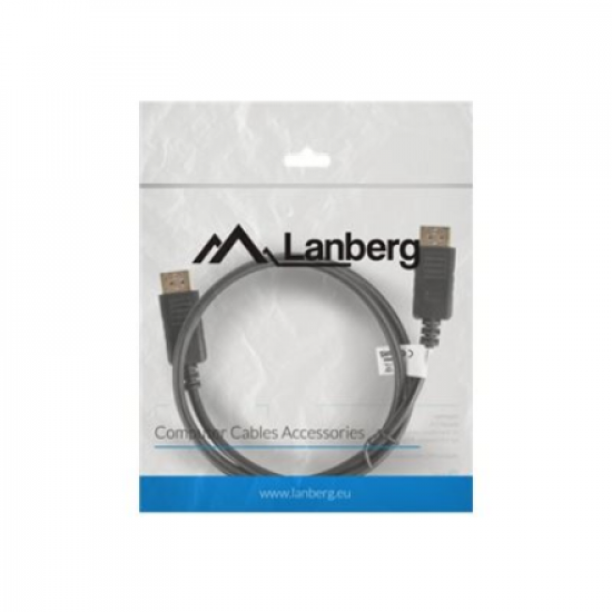 Lanberg DisplayPort Cable 19 Pin V1.2 4K, 1M | CA-DPDP-10CC-0010-BK | DisplayPort to DisplayPort