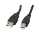 Lanberg USB Type-A to USB Type-B 2.0 Cable, 1.8 m | CA-USBA-11CC-0018-BK | USB Type-A to USB Type-B