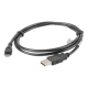 Lanberg Micro USB to USB Type-A 2.0 Cable, 1 m | CA-USBM-10CC-0010-BK | Micro USB to USB Type-A