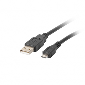 Lanberg USB Micro (M) to USB-A (M) 2.0 Cable | CA-USBM-10CC-0018-BK