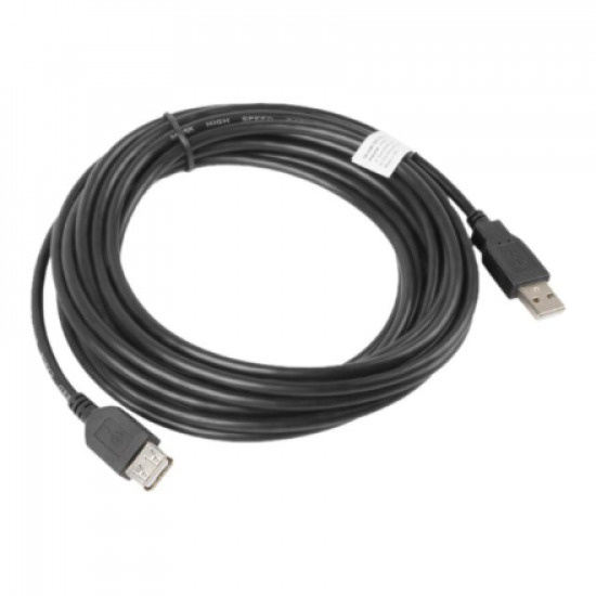 Lanberg Lanberg USB-A 2.0 Cable, 5 m | CA-USBE-10CC-0050-BK | USB Type-A to USB Type-A