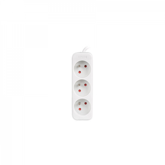 Lanberg Cable Power Strip, 3X French Outlets Quality-Grade Copper, 1.5 m | PS0-03E-0150-W