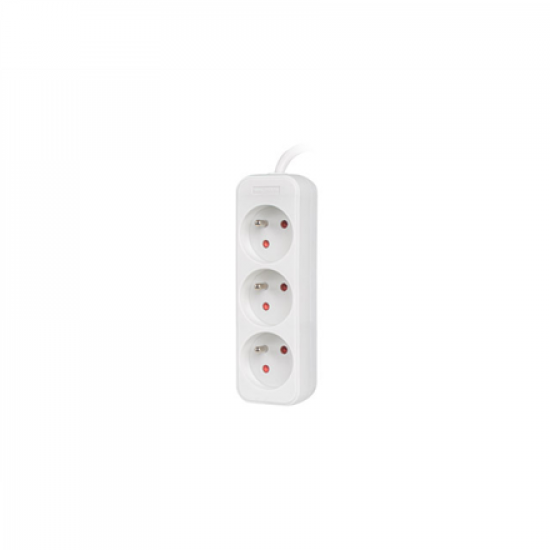 Lanberg Cable Power Strip, 3X French Outlets Quality-Grade Copper, 1.5 m | PS0-03E-0150-W