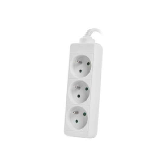 Lanberg Cable Power Strip, 3X French Outlets Quality-Grade Copper, 1.5 m | PS0-03E-0150-W