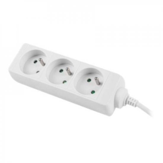 Lanberg Cable Power Strip, 3X French Outlets Quality-Grade Copper, 1.5 m | PS0-03E-0150-W