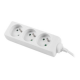 Lanberg Cable Power Strip, 3X French Outlets Quality-Grade Copper, 1.5 m | PS0-03E-0150-W