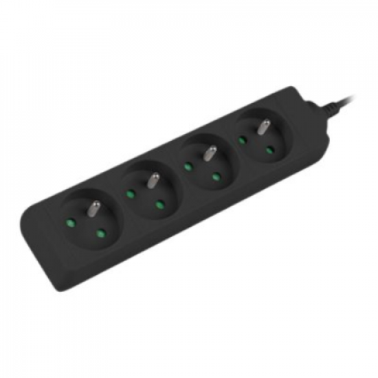 Lanberg Cable Power Strip, 4X French Outlets Quality-Grade Copper, 1.5 m | PS0-04E-0150-BK
