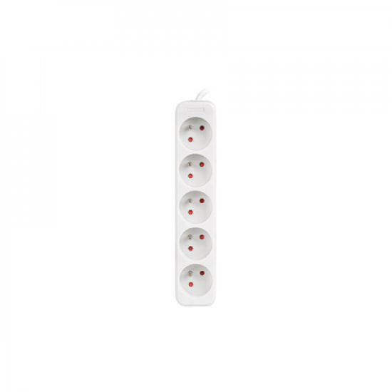 Lanberg Cable Power Strip, 5X French Outlets Quality-Grade Copper, 1.5 m | PS0-05E-0150-W