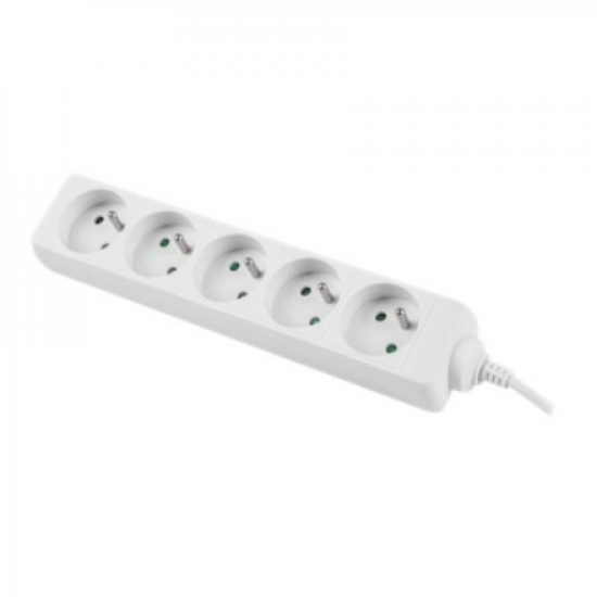 Lanberg Cable Power Strip, 5X French Outlets Quality-Grade Copper, 1.5 m | PS0-05E-0150-W