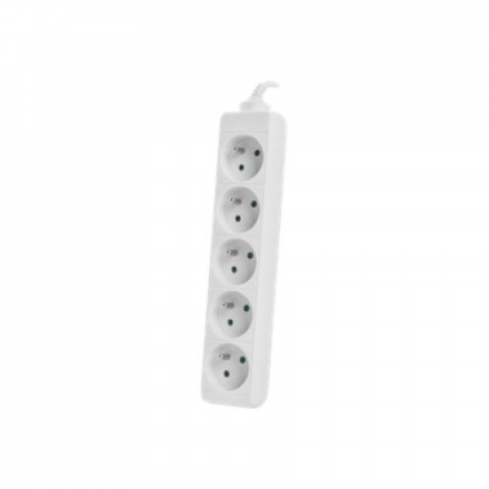 Lanberg Cable Power Strip, 5X French Outlets Quality-Grade Copper, 1.5 m | PS0-05E-0150-W