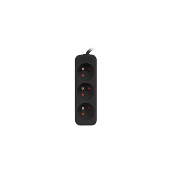 Lanberg Cable Power Strip, 3X French Outlets Quality-Grade Copper, 3 m | PS0-03E-0300-BK