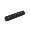 Lanberg Cable Power Strip, 5X French Outlets Quality-Grade Copper, 3 m | PS0-05E-0300-BK