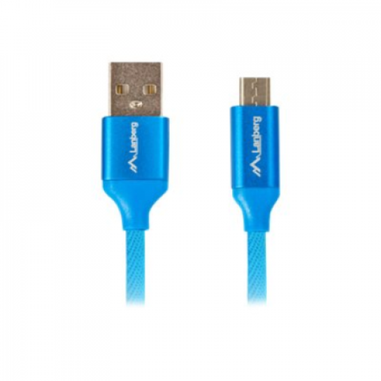 Lanberg USB Micro to USB-A 2.0 Cable Blue Premium QC 3.0, 1 m | CA-USBM-20CU-0010-BL | USB Micro to USB Type-A