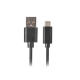 Lanberg USB Type-C to USB Type-A 2.0 Cable Black QC 3.0, 1 m | CA-USBO-20CU-0010-BK | USB Type-C to USB Type-A