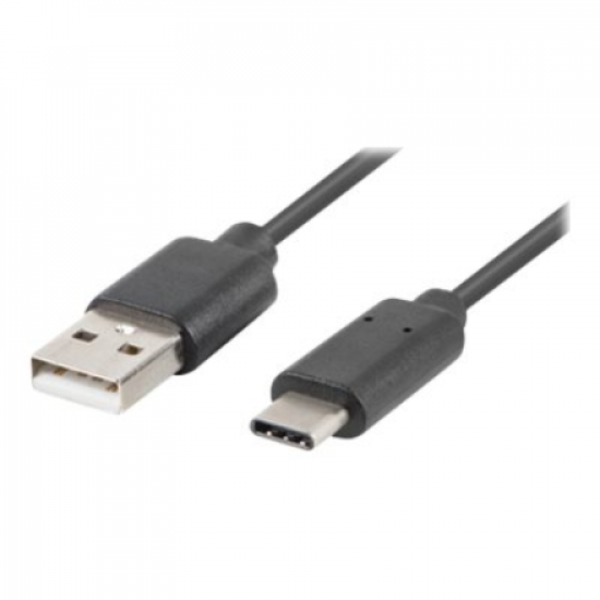 Lanberg USB Type-C to USB Type-A 2.0 Cable Black QC 3.0, 1 m | CA-USBO-20CU-0010-BK | USB Type-C to USB Type-A