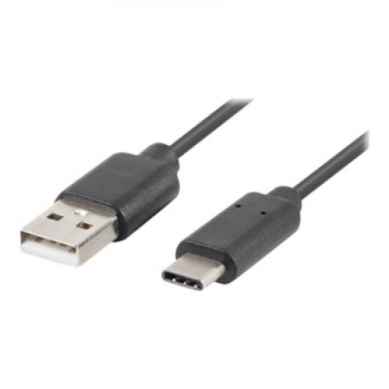 Lanberg USB Type-C to USB Type-A 2.0 Cable, 0.5 m | CA-USBO-10CU-0005-BK | USB Type-C to USB Type-A