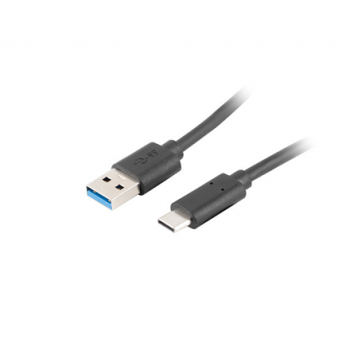 Lanberg USB Type-C to USB Type-A 3.1 Cable, 1.8 m | CA-USBO-31CU-0018-BK | USB Type-C to USB Type-A