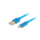 Lanberg USB Type-C to USB Type-A 2.0 Cable Blue Premium QC 3.0, 1 m | CA-USBO-22CU-0010-BL | USB Type-C to USB Type-A