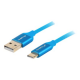 Lanberg USB Type-C to USB Type-A 2.0 Cable Blue Premium QC 3.0, 1 m | CA-USBO-22CU-0010-BL | USB Type-C to USB Type-A