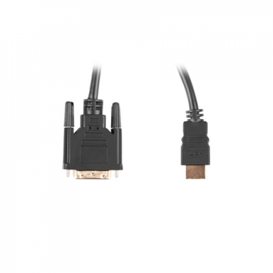 Lanberg HDMI to DVI-D Cable Dual Link with Gold-Plated 4K Connectors | CA-HDDV-20CU-0018-BK | HDMI to DVI-D | 1.8 m