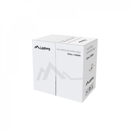 Lanberg | LAN Cable Cat.6 UTP, Solid CU Fluke Passed | LCU6-12CU-0305-S | 305 m | Grey