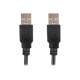 Lanberg Cable USB-A 2.0 | CA-USBA-20CU-0018-BK | USB Type-A to USB Type-A